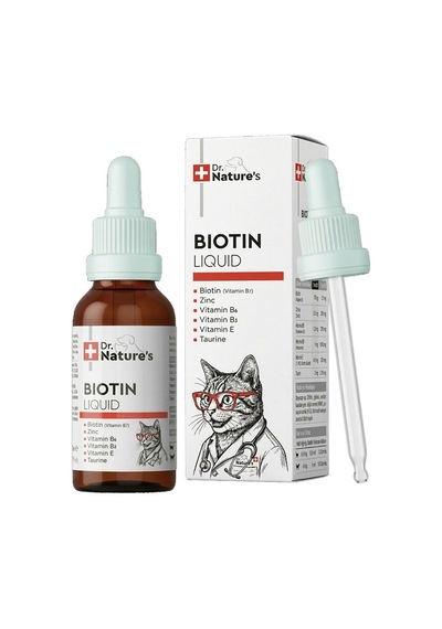 Kedi Tüy Damlası 50 Ml Biotin Ve Çinko İçeren Sıvı Deri & Tüy Vitamini