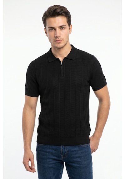 Baglan Erkek Spor Polo Yaka Triko Tişört Bgl-st05373 Siyah
