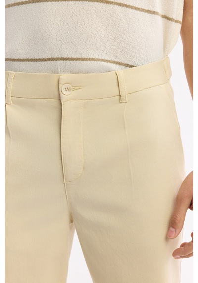 Avva Erkek Bej Klasik Bel Pamuklu Bi-stretch Relaxed Fit Şort A51y3727