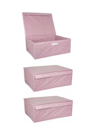 Baza Altı Boy Çok Amaçlı Düzenleyici Kutu Organizer Cırt Cırtlı Hurç 19cm X 40cm X 50cm 10 Adet Lisinya Pembe