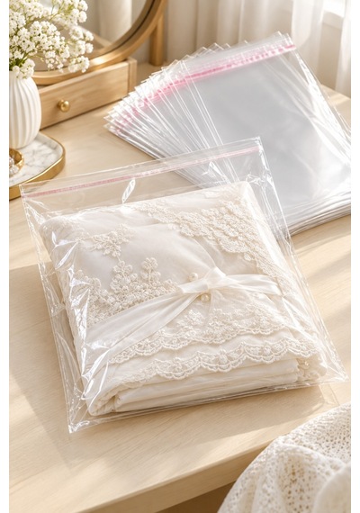 1 Kg 40x60 Opp Poşet / Yapışkanlı Poşet / Yapışkanlı Jelatin Çeyiz Poşeti