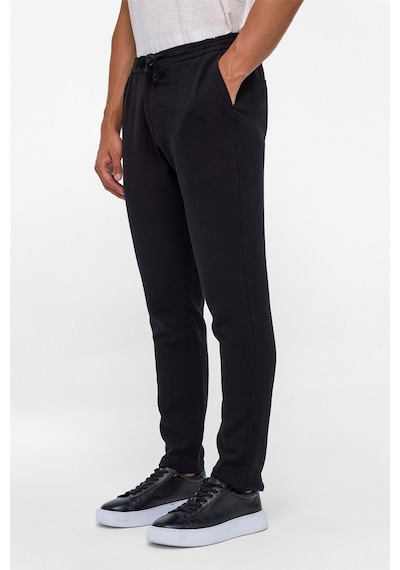 Süvari Siyah Slim Düz Jogger Pantolon