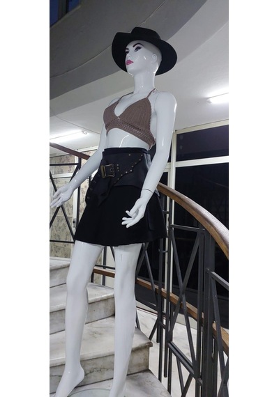 Eren Style Boho Antik Tokalı Zımbalı Hakiki Deri Kemer 80 Cm-95 Cm -9265 Siyah