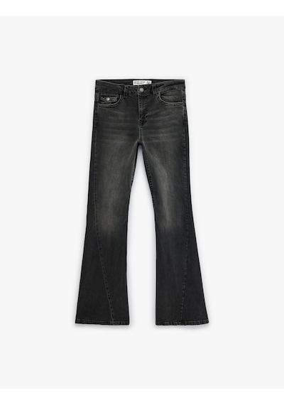 Koton Cepli Yüksek Bel İspanyol Paça Jean Pantolon - Flare Jeans Antrasit 6wal40247md Antrasit Koton Cepli Yüksek Bel İspanyol Paça Jean Pantolon - Flare Jeans Antrasit 6wal40247md Antrasit
