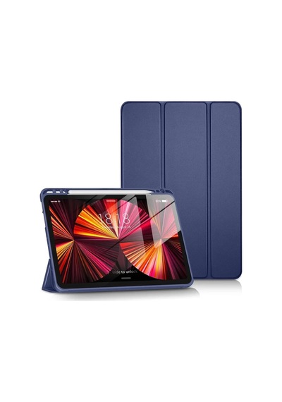 Newface Apple İpad Pro 11 2024 Kılıf Tablet Smart Kılıf - Lacivert Arka Kapak
