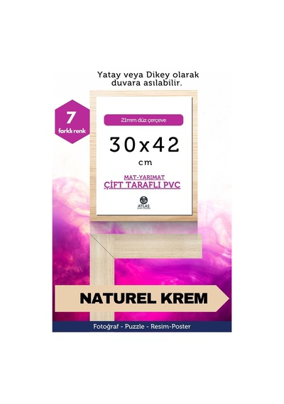 Krem-21mm-30x42 Cm Mat Pvc Li Camsız Fotoğraf Puzzle Belge Çerçeve Yatay Dikey Asılabilme. 72397612