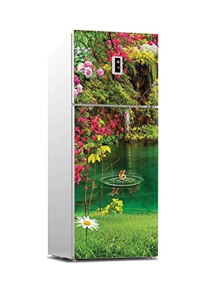 Buzdolabı Sticker Kaplama Dolap Kaplama Etiketi Göl Çiçek Genel