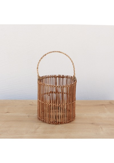 Serra Rattan Orta Boy Mumluk 17x18x 28 X Bej