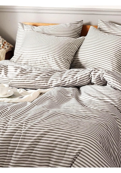 Caqqa Çizgili Pamuk 2 Adet 50x70 Cm Yastık Kılıfı