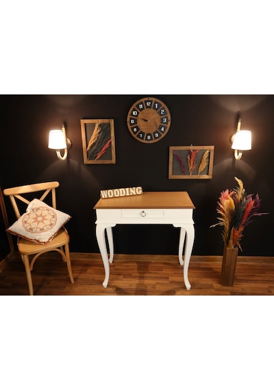 Wooding 80 Cm Çekmeceli Masif Beyaz Naturel Dresuar (548586178) Beyaz