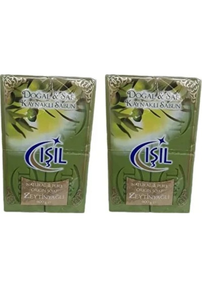 Işıl Zeytinyağlı Doğal Saf Kaynaklı Katı Sabun 4 x 200 G 2 Paket
