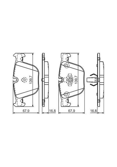 Bmw 6 E64 645ci 4.4 2004-2006 Bosch Arka Balata 23884
