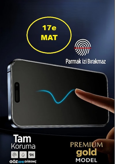 Apple iPhone 16e Uyumlu Mat Ekran Koruyucu Seramik Nano Tam Kaplar