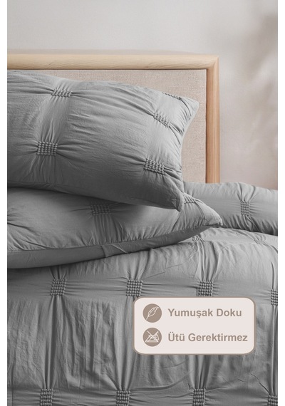 Elart Bianca Çift Kişilik Comfort Set Antrasit