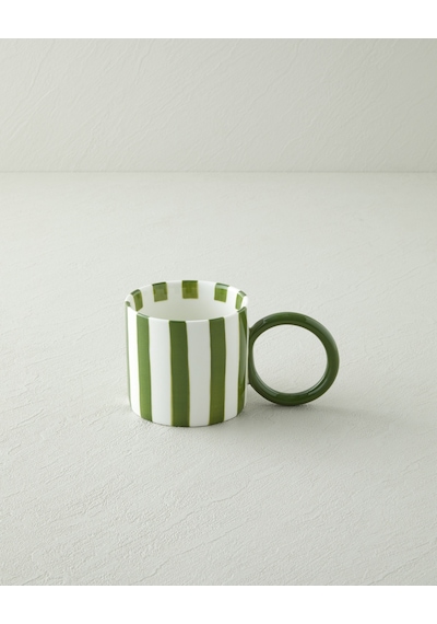 English Home Boldy Lines New Bone China Kupa 350 Ml Yeşil Yeşil
