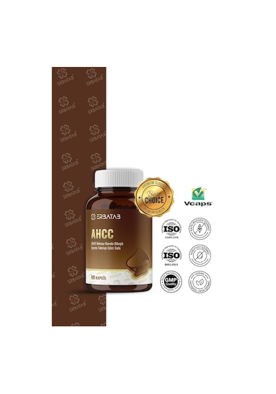 Erbatab Ahcc 60 Bitkisel Kapsül Shiitake Mantar Kaynaklı Takviye Edici Gıda