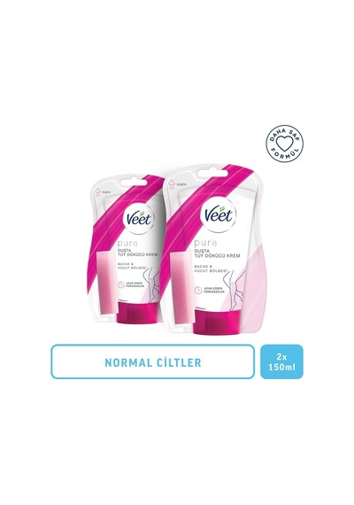 Veet Pure Tüy Dökücü Krem Normal Ciltler 2 x 150 ML