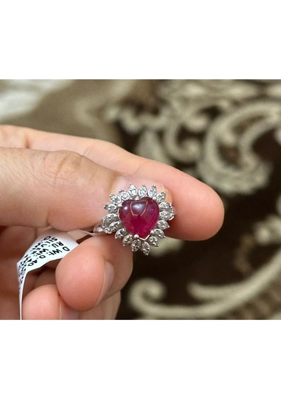 Yakut Elmas Yüzük 083