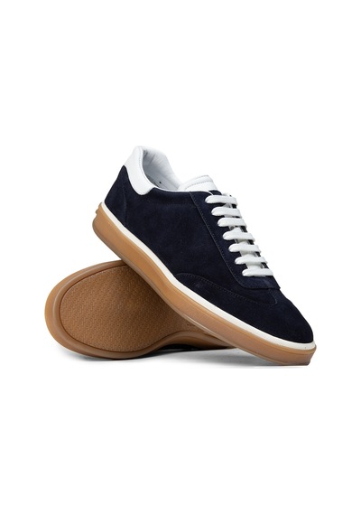 Deery Erkek Lacivert Hakiki Süet Sneaker Ayakkabı - 01997mlcvc03 Lacivert