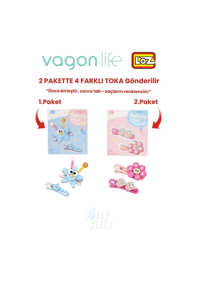 4'lü Saç Toka Seti Önce Birleştir,sonra Tak 2 Paket 4 Adet Gönderilir Yapı Toka Seti Ff 7115-7134
