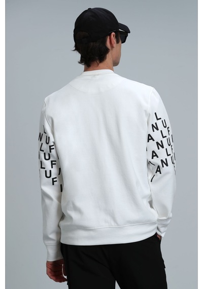 Lufian 112030108100510 Rose Erkek Sweatshirt - Kırık Beyaz Lufian 112030108100510 Rose Erkek Sweatshirt - Kırık Beyaz