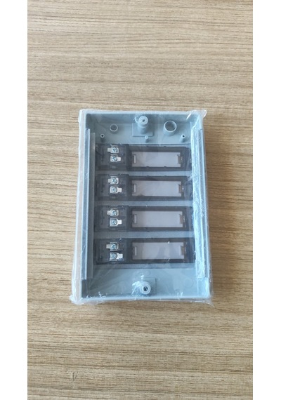 Boçi Elektronik 4'lü Sıva Üstü Zil Paneli Butonu Gri Plastik Kasa