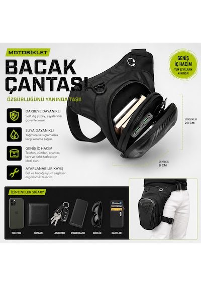 Motosiklet Bacak Çantası Su Geçirmez Suya Dayanıklı Telefon Cüzdan Anahtar Çantası Ayarlanabilir Bel Bacak Çantası Gri - Siyah Motosiklet Bacak Çantası Su Geçirmez Suya Dayanıklı Telefon Cüzdan Anahtar Çantası Ayarlanabilir Bel Bacak Çantası Gri - Siyah