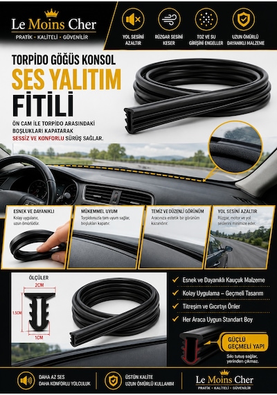 Fiat Tipo Mirror Torpido Göğüs Konsol Rüzgar Ve Ses Önleyici Fitil