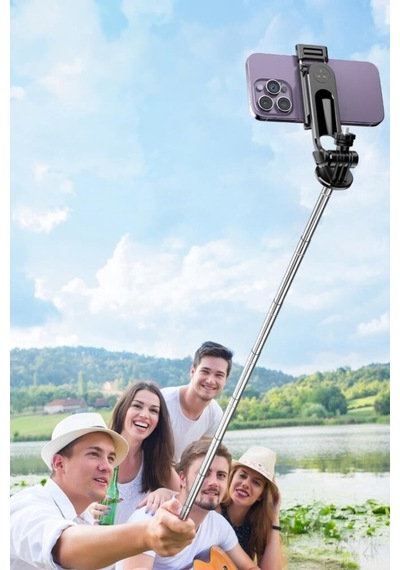 Mobil Stant Pratik Ayak Görüntü Aracı Tripod Çok Amaçlı Kumandalı Selfie Çubuğu C13 Siyah