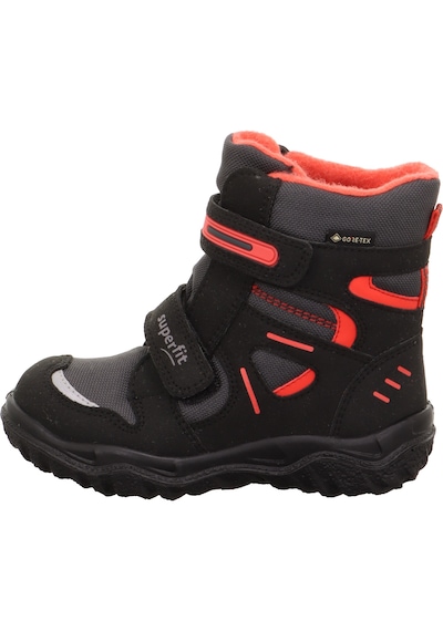 Superfit 1-809080 Husky Çocuk Siyah/kırmızı Gore-tex Bot Siyah - Kırmızı