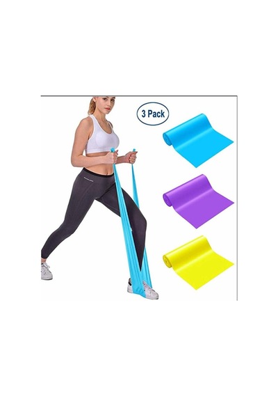 Pilates Bant Set - 3 Ürün Birarada - 1.5 Mt- 0.30/.0.40/0.50 Mm