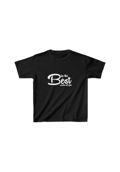 Barlashive Unisex Çocuk Baskılı T-shirt - Siyah Çok Renkli