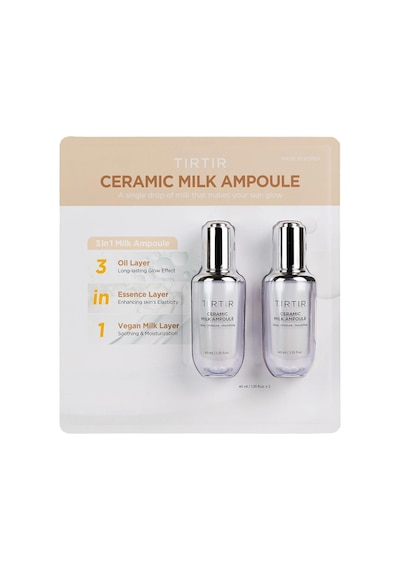Tırtır Ceramic Milk Ampoule Yoğun Nemlendirici Yüz Serumu Seti 2x40ml