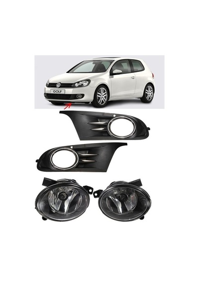 Vw Golf 6 Sis Lambası Sis Farı Çerçeveli Oem 2009 / 2013