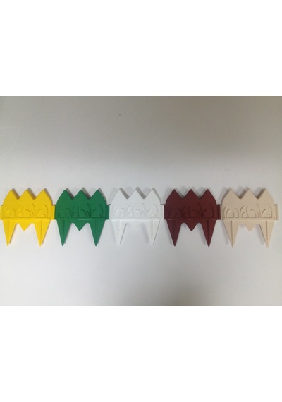 Dekoratif Bahçe Çiti 8 Adet 1.36 Cm Lale Kabartmalı Desen Beyaz