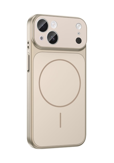 Apple Uyumlu iPhone 13 Kılıf M-safe Şarj Özellikli Kamera Korumalı Formen Kapak Gold