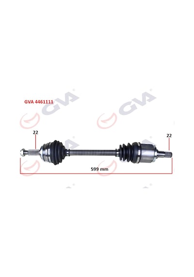 Gva Komple Aks Sol Skoda Favorıt 1.3 89-94 599.5mm Gva 4461111 6u0407271f