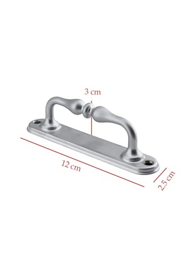 Tr Küçük Kıvrık Çekme Kolu Sürgülü Kapı Tutma Kulpu Kulbu Tutamağı Kol Mat Krom Renk 12 Cm İki Vidalı