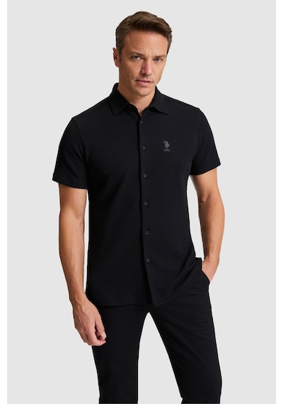 U.s. Polo Assn. Erkek Siyah Gömlek Örme 50320217-vr046