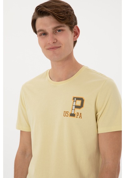 U.S. Polo Assn. Erkek Regular Fit Bisiklet Yaka Açık Haki Tişört 50306897-VR183