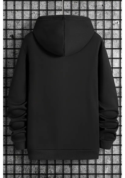 Milano Baskılı Oversize Sweatshirt Siyah