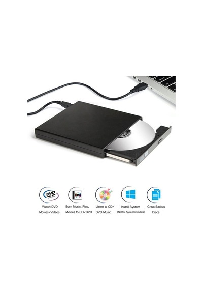 Wozlo Harici DVD-RW USB DVD Writer External DVD-RW DVD Okuyucu Yazıcı