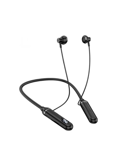 Tb04 Boyun Bantlı Bluetooth Kulaklık, Dijital Gösterge, 100 Saat Müzik Dinleme, Siyah