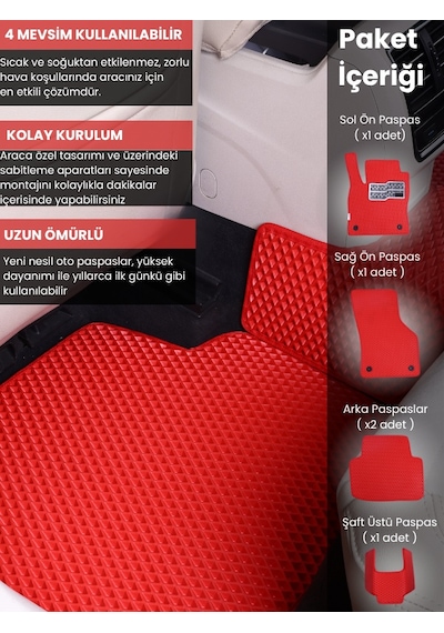 Renault Latitude 2010-2015 Uyumlu Eva Paspas Tam Set Oto Paspas,araca Özel 528