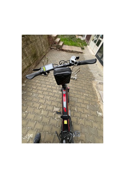 Elektrikli Bisiklet Çanta - Deri Çanta - Scooter Çanta-saklama Alanı Siyah
