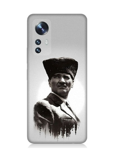 Xiaomi Mi 12 Uyumlu Mustafa Kemal Atatürk Desenli Silikon Kılıf