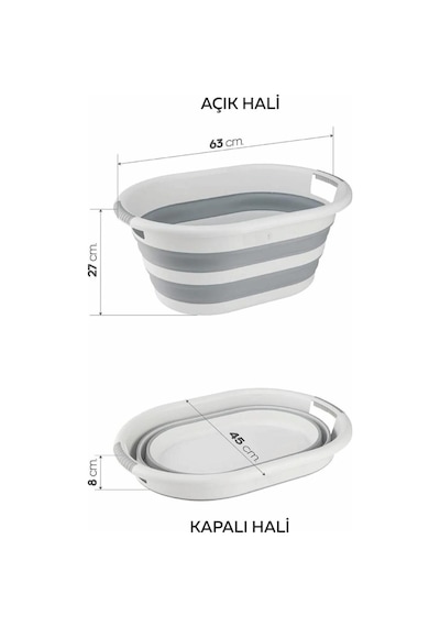 Home Katlanabilir Pratik Sele Çamaşır Sepeti Büyük Boy Plastik Çok Renkli Belirtilmemiş Tr Diğer