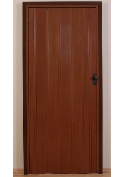 Akordeon Kapı, Ceviz Ahşap Desenli, 87x215cm