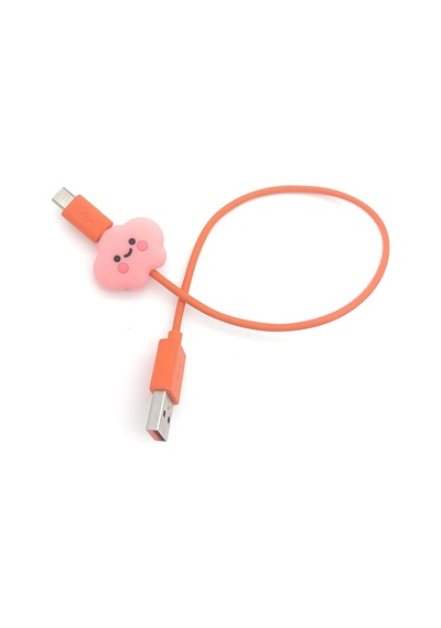 Şarj Kablosu Kablo Ucu Koruyucu Koruma Kaplama Figür Pink Cloud Belirtilmemiş