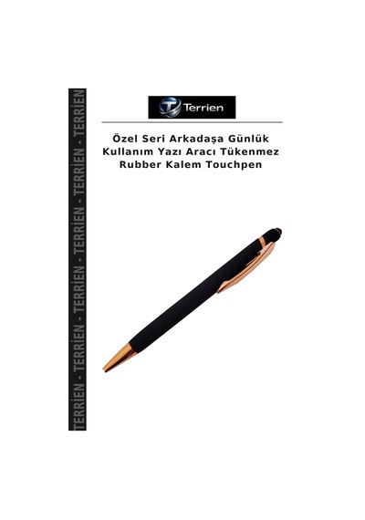 Özel Seri Arkadaşa Günlük Kullanım Yazı Aracı Tükenmez Rubber Kalem Touchpen Çok Renkli
